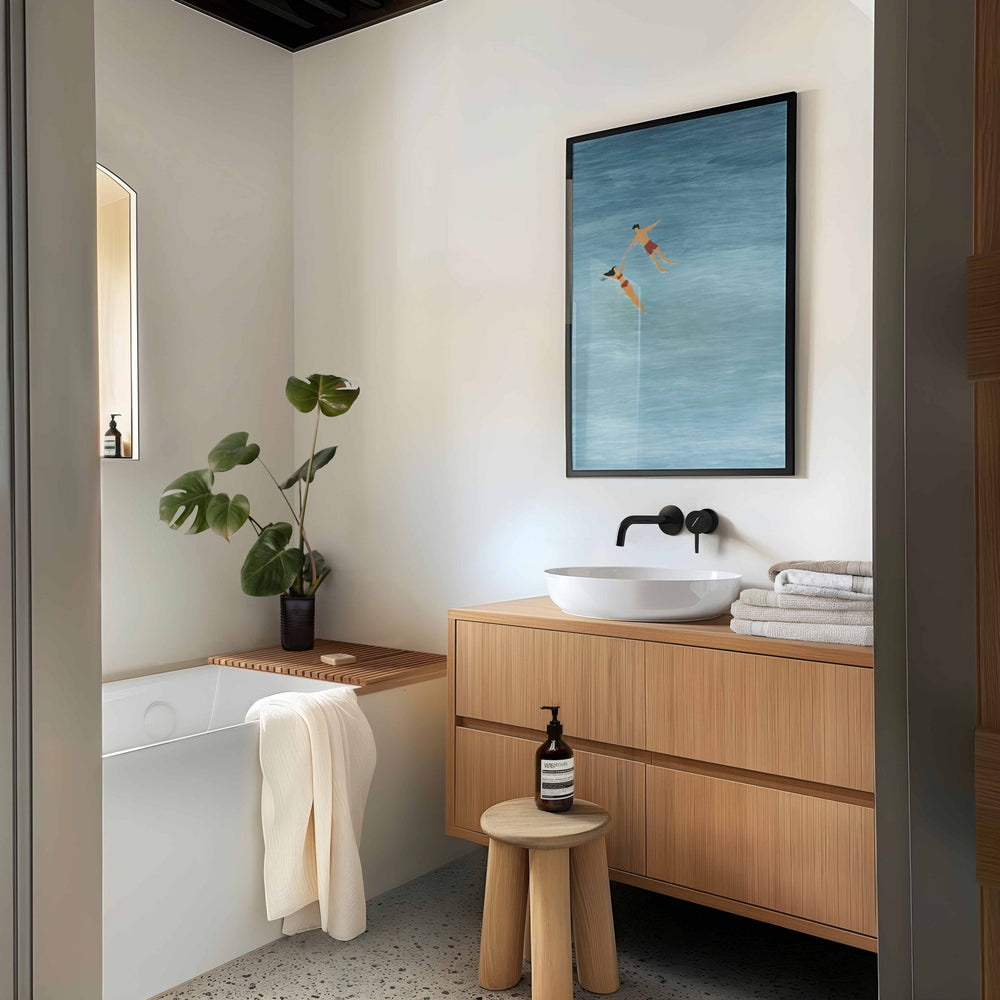 Peaceful Floating Tranquility Coastal Art wall - art - picture - poster