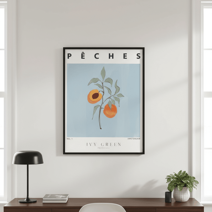 Peaches by Ivy Green Illustrations wall - art - picture - poster