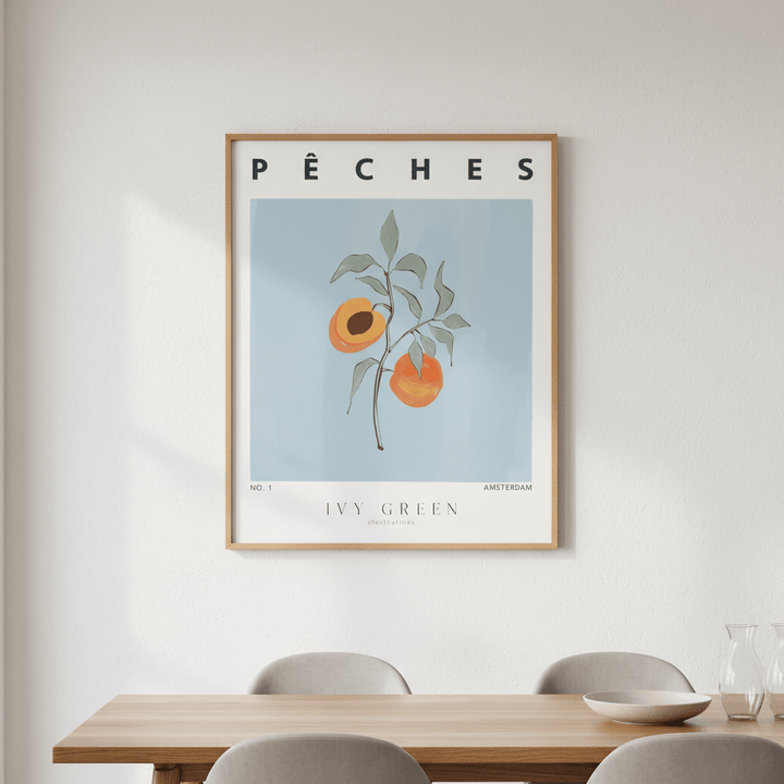 Peaches by Ivy Green Illustrations wall - art - picture - poster