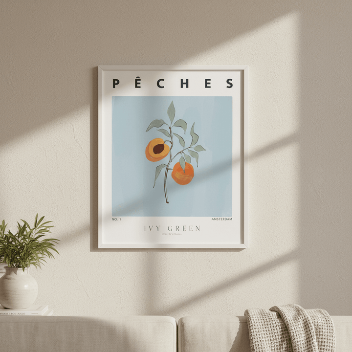 Peaches by Ivy Green Illustrations wall - art - picture - poster