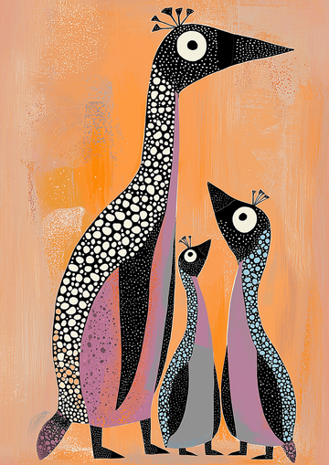 Penguin Paradise Kids Wall Art - Style My Wall framed