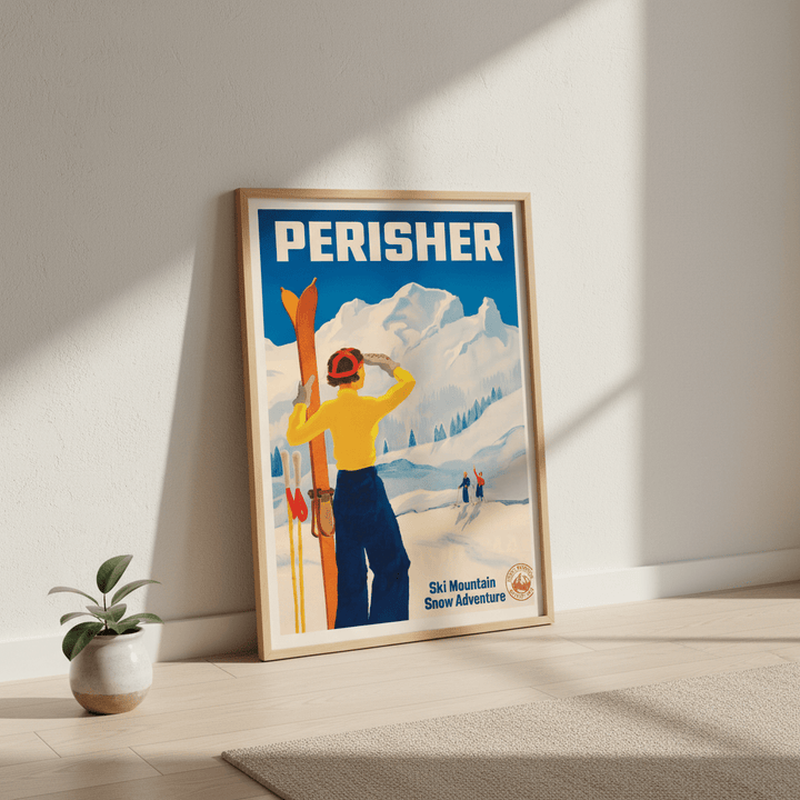 Perisher Vintage Ski Advertisement Poster wall - art - picture - poster