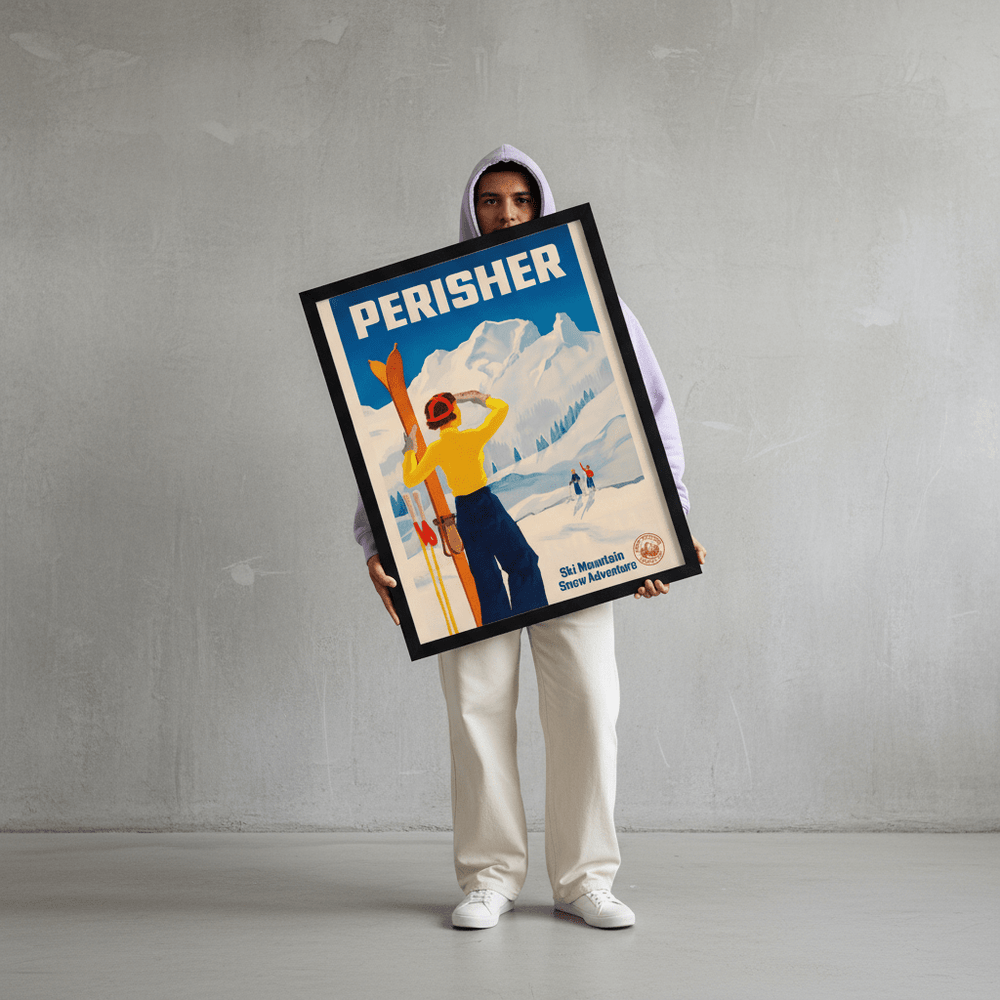 Perisher Vintage Ski Advertisement Poster wall - art - picture - poster