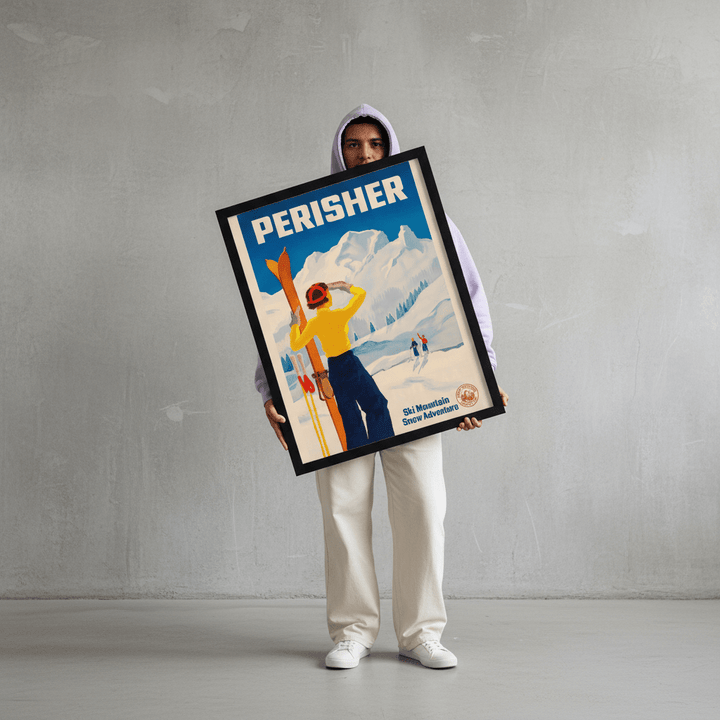 Perisher Vintage Ski Advertisement Poster wall - art - picture - poster