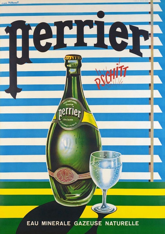 Perrier Eau Minerale Vintage Poster