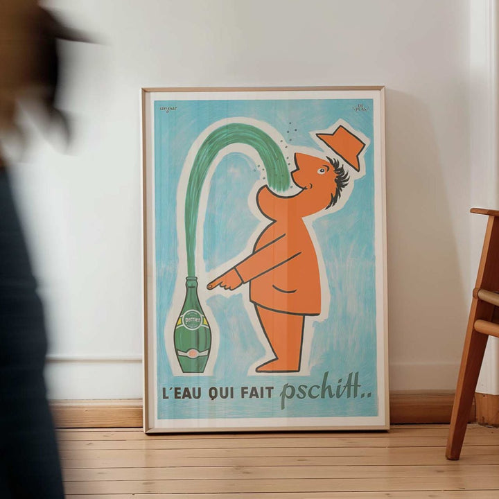 Perrier Pschitt Vintage French Advertising Poster wall - art - picture - poster