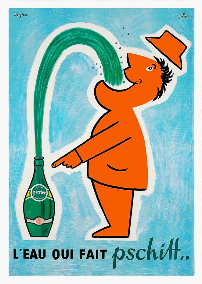 Perrier Pschitt Vintage French Advertising Poster