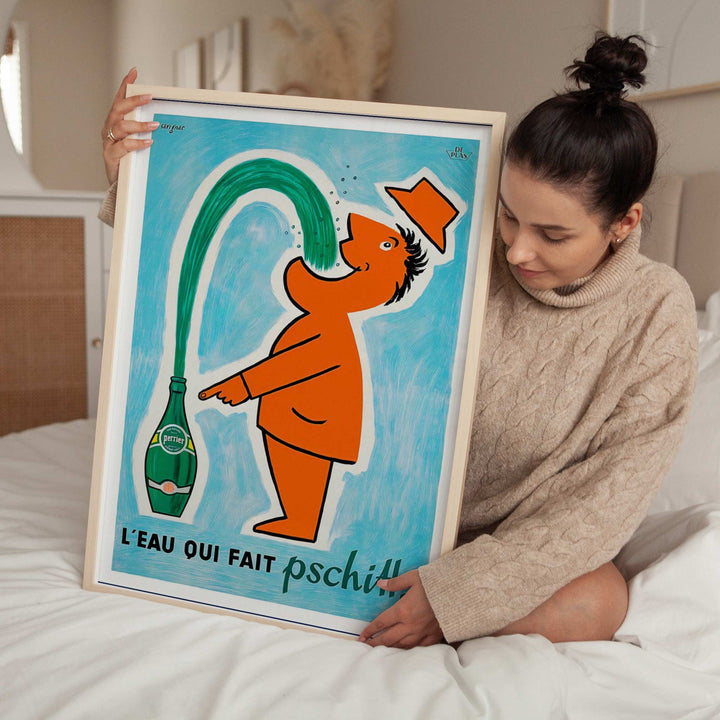Perrier Pschitt Vintage French Advertising Poster wall - art - picture - poster