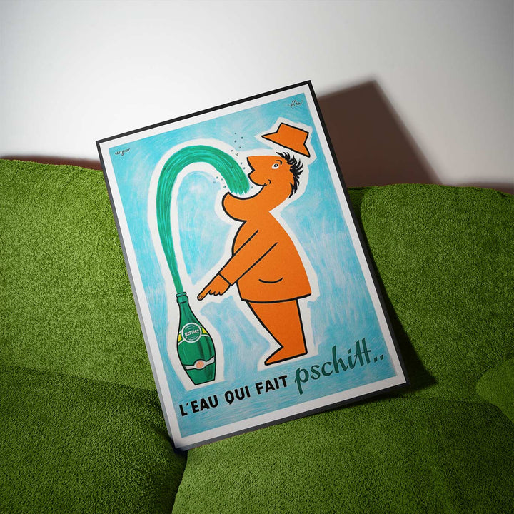Perrier Pschitt Vintage French Advertising Poster wall - art - picture - poster