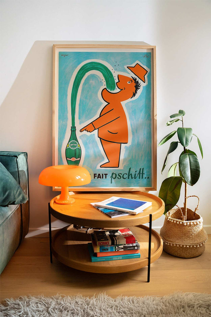 Perrier Pschitt Vintage French Advertising Poster wall - art - picture - poster
