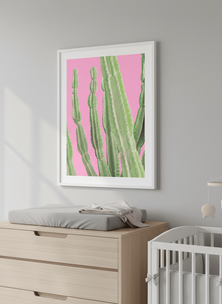 Soft neutral wall art styled in a serene nursery with pastel tones