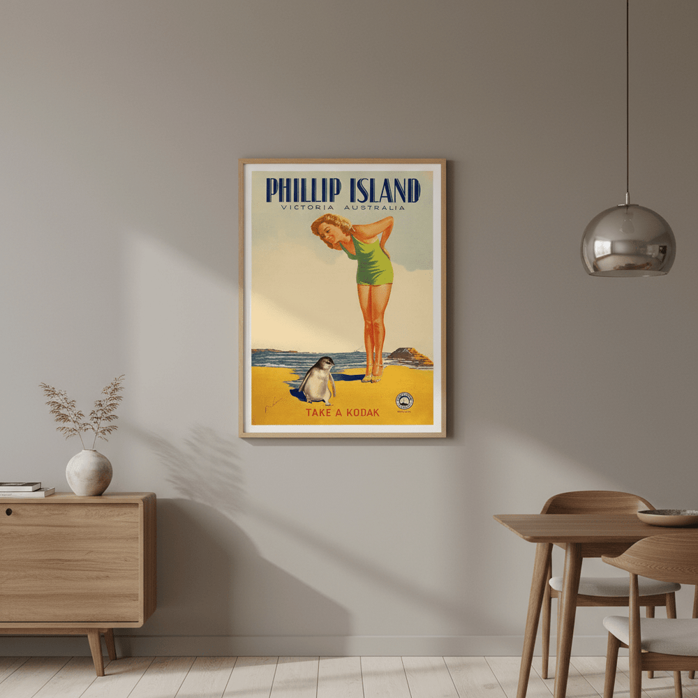 Phillip Island Take a Kodak Vintage Retro Wall Art Print wall - art - picture - poster