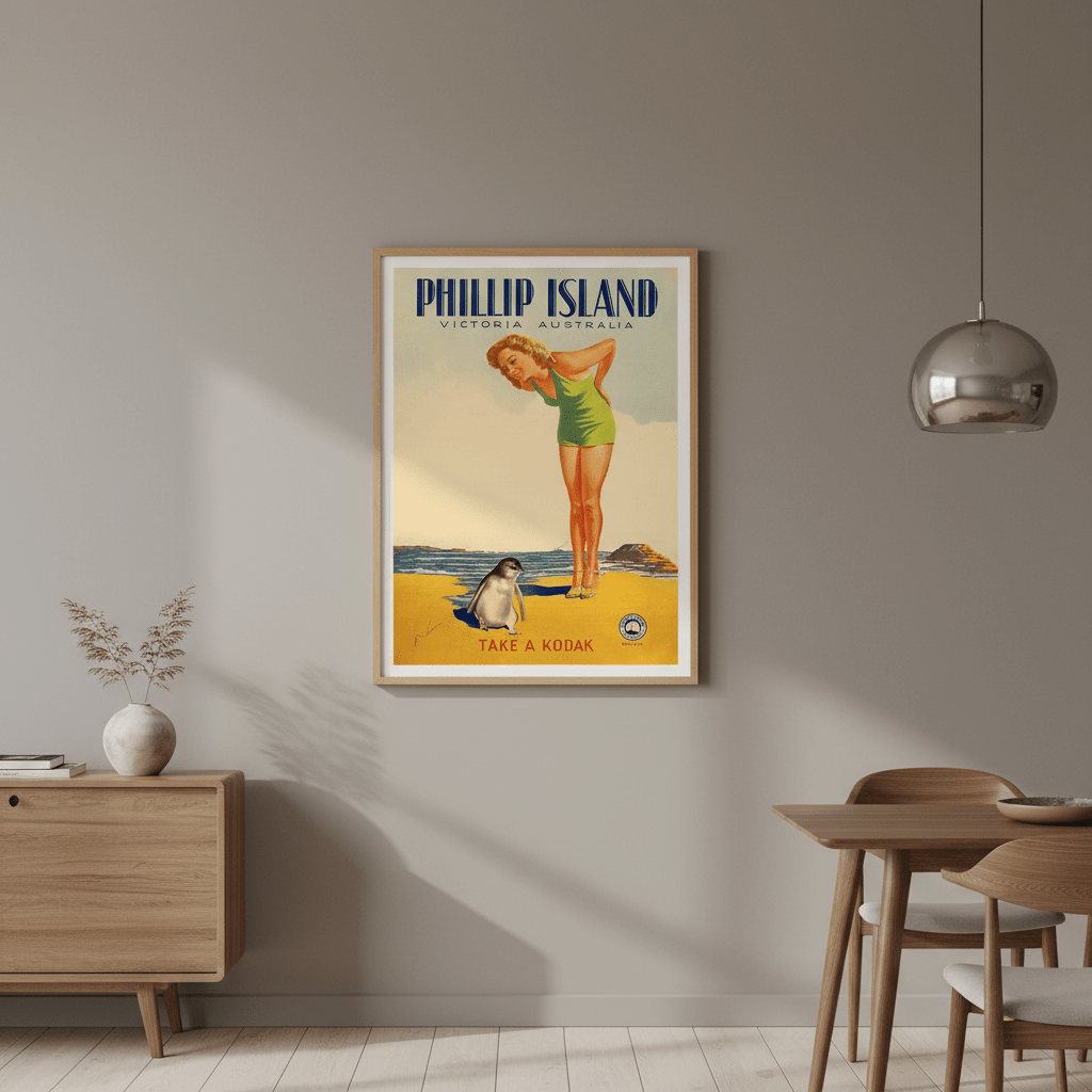 Phillip Island Take a Kodak Vintage Retro Wall Art Print wall - art - picture - poster