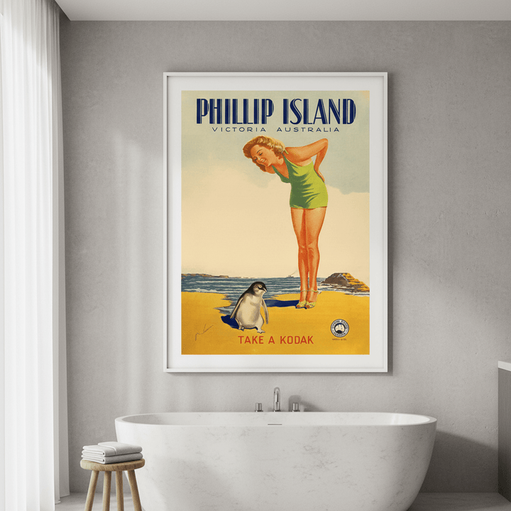 Phillip Island Take a Kodak Vintage Retro Wall Art Print wall - art - picture - poster