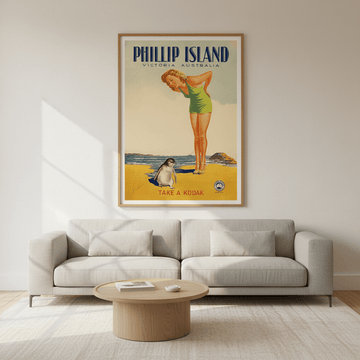 Phillip Island Take a Kodak Vintage Retro Wall Art Print wall - art - picture - poster