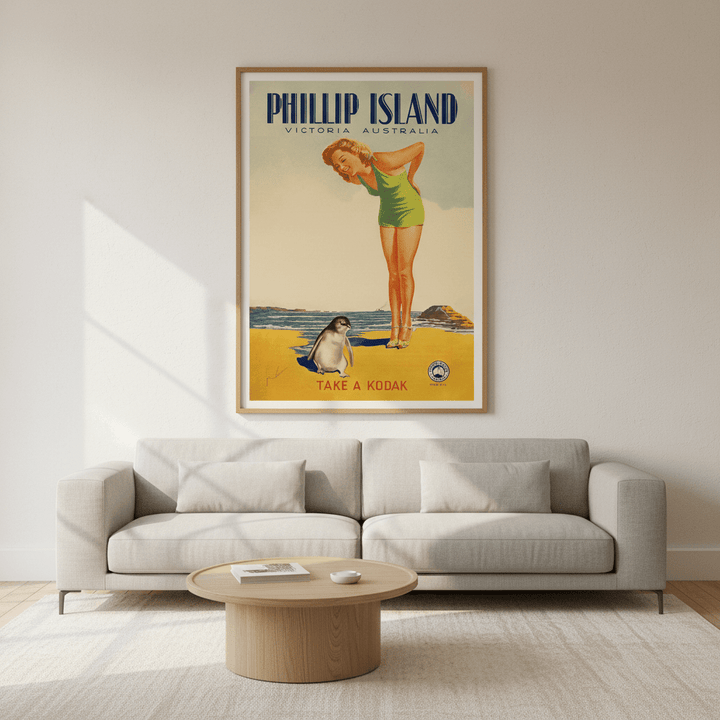 Phillip Island Take a Kodak Vintage Retro Wall Art Print wall - art - picture - poster