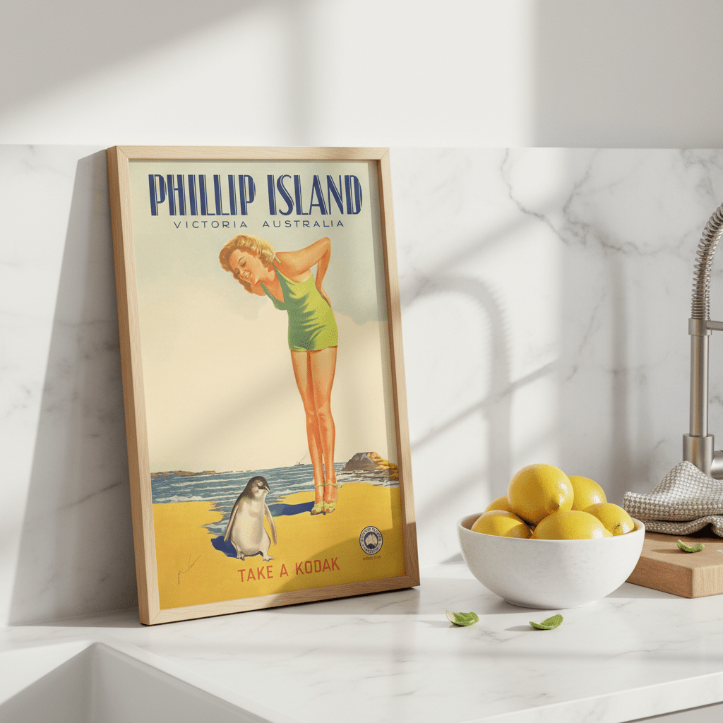 Phillip Island Take a Kodak Vintage Retro Wall Art Print wall - art - picture - poster