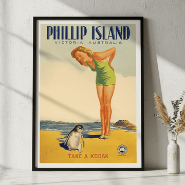 Phillip Island Take a Kodak Vintage Retro Wall Art Print wall - art - picture - poster