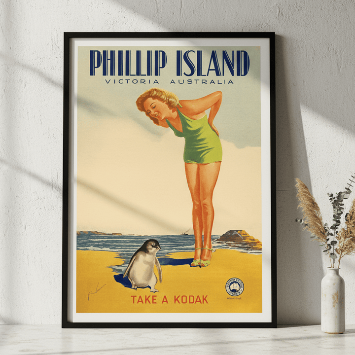Phillip Island Take a Kodak Vintage Retro Wall Art Print wall - art - picture - poster