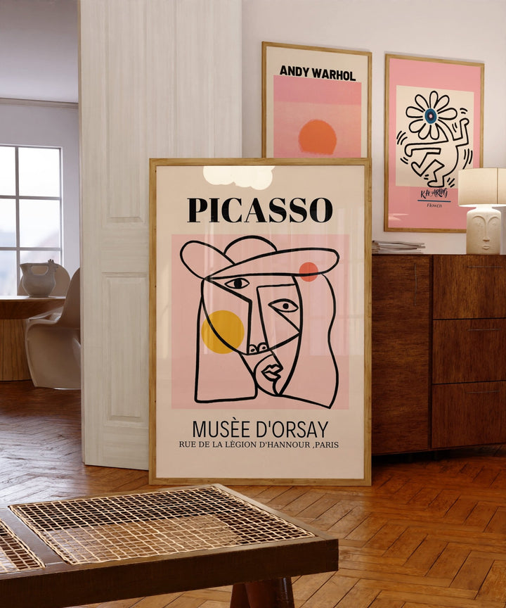 Picasso, Haring & Warhol - Pink Trio Wall Art - Style My Wall