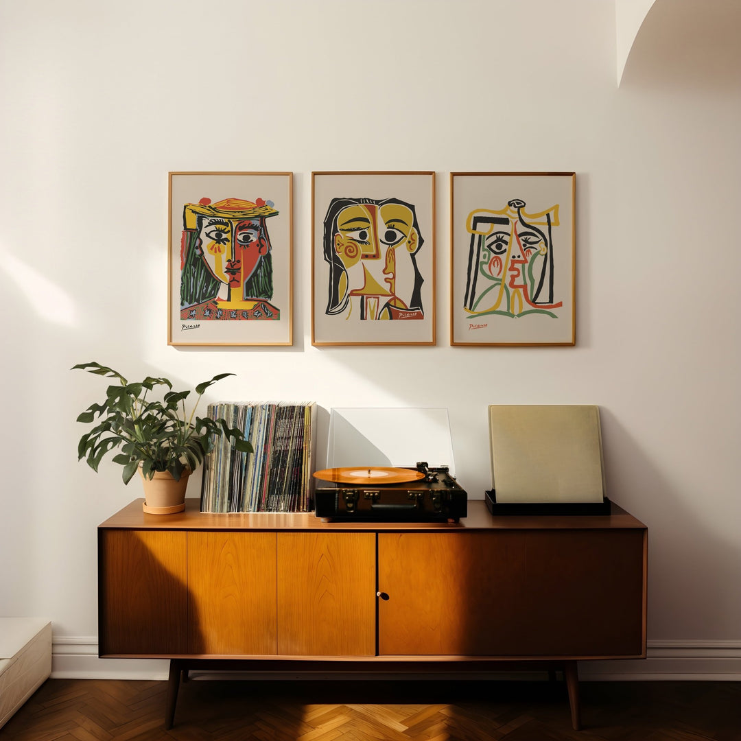 Picasso Multicolor Trio Wall Prints - Set of 3 - Style My Wall