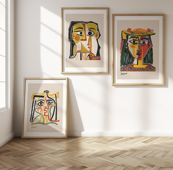 Picasso Multicolor Trio Wall Prints - Set of 3 - Style My Wall