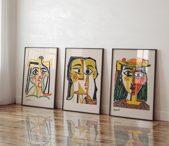 Picasso Multicolor Trio Wall Prints - Set of 3 - Style My Wall