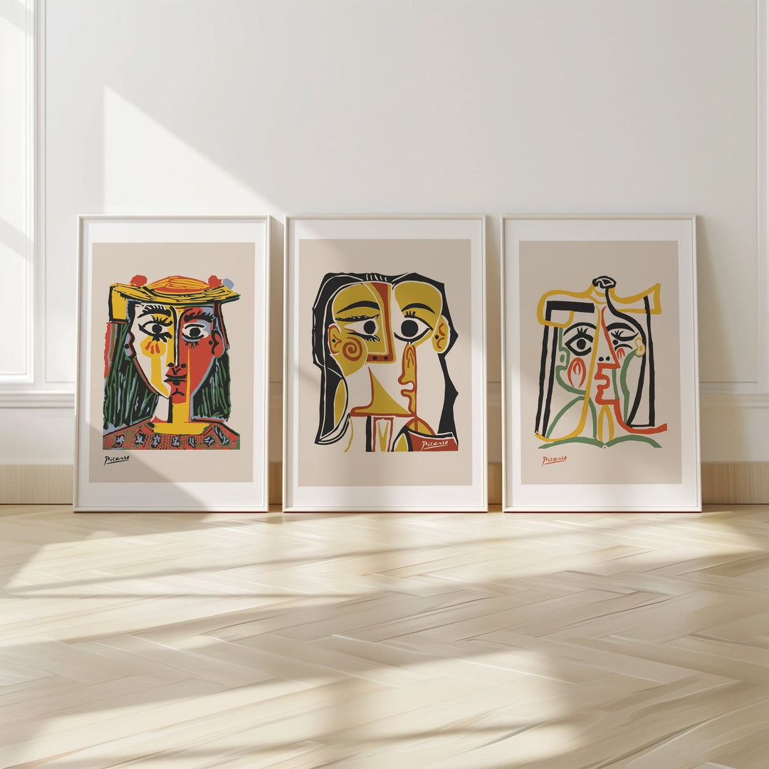 Picasso Multicolor Trio Wall Prints - Set of 3 - Style My Wall