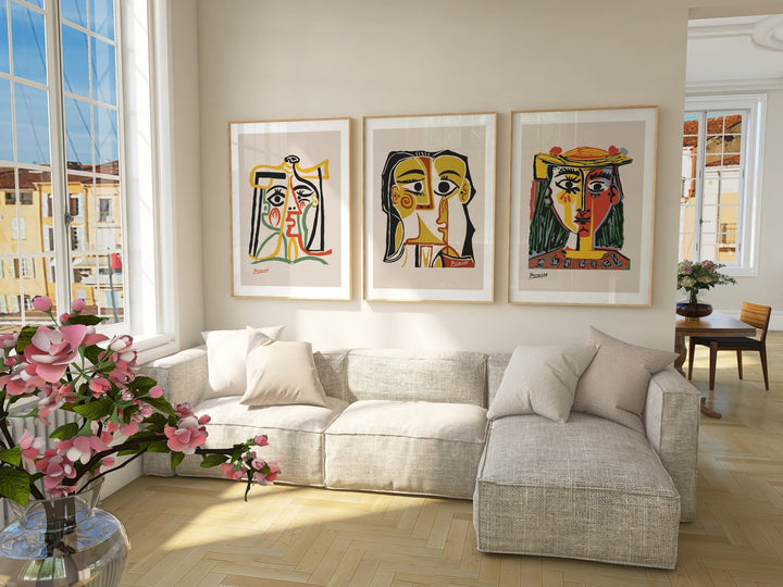 Picasso Multicolor Trio Wall Prints - Set of 3 - Style My Wall