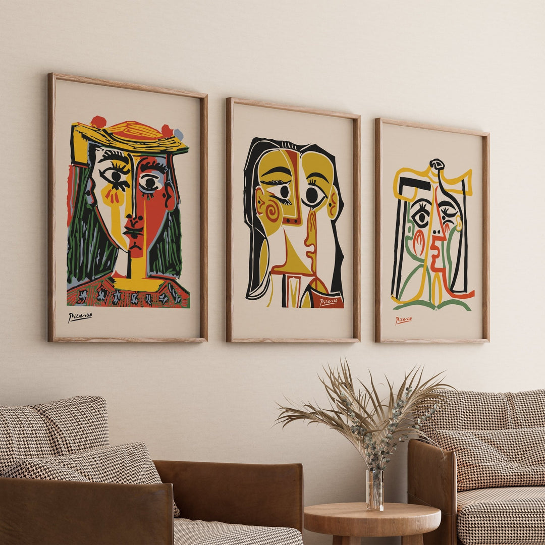 Picasso Multicolor Trio Wall Prints - Set of 3 - Style My Wall