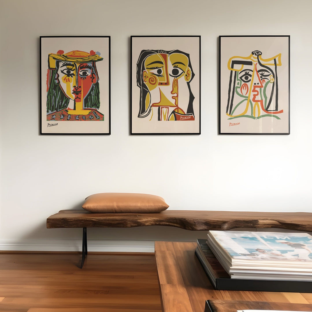 Picasso Multicolor Trio Wall Prints - Set of 3 - Style My Wall