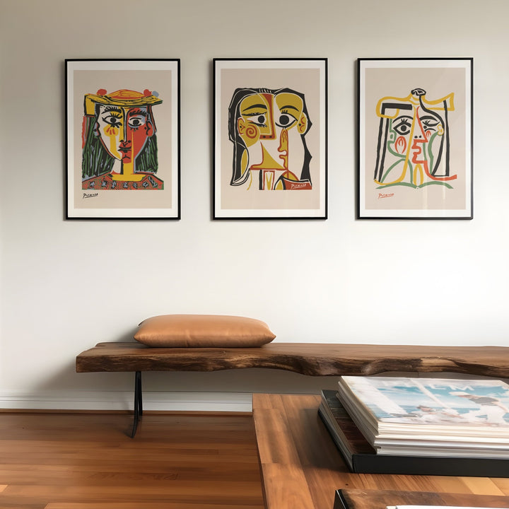 Picasso Multicolor Trio Wall Prints - Set of 3 - Style My Wall