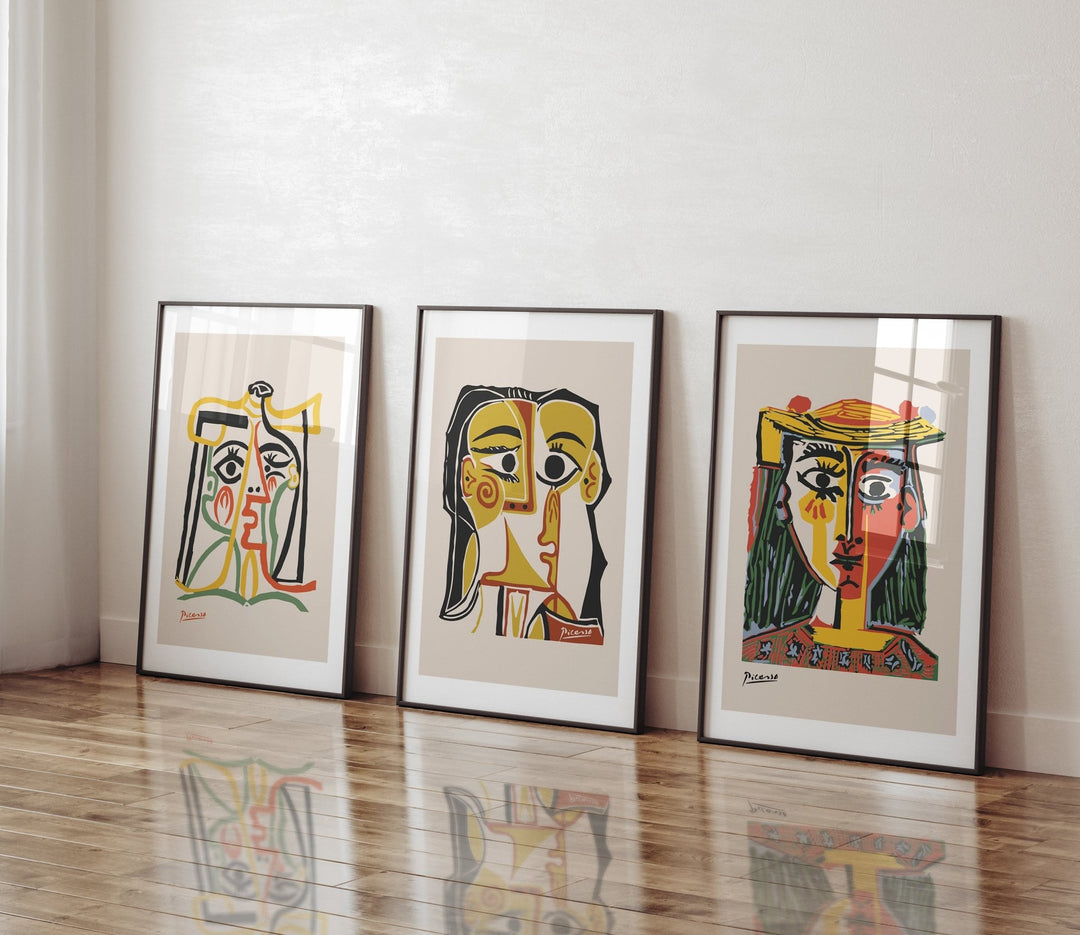 Picasso Multicolor Trio Wall Prints - Set of 3 - Style My Wall