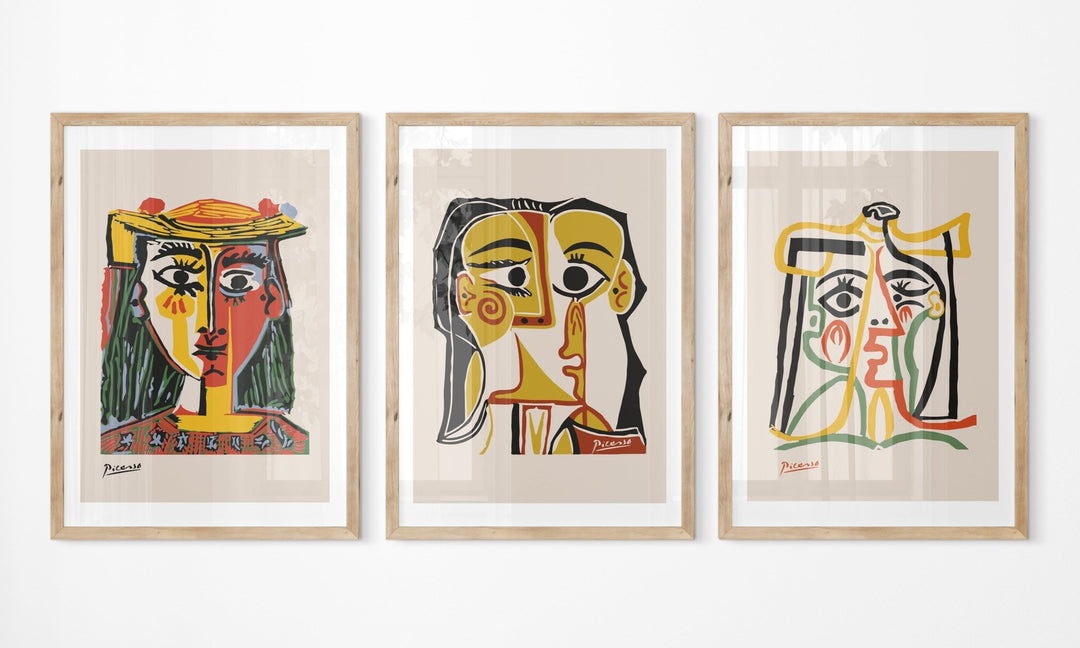 Picasso Multicolor Trio Wall Prints - Set of 3 - Style My Wall