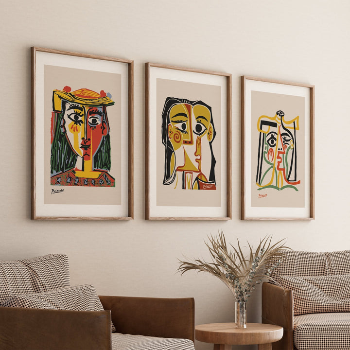 Picasso Multicolor Trio Wall Prints - Set of 3 - Style My Wall