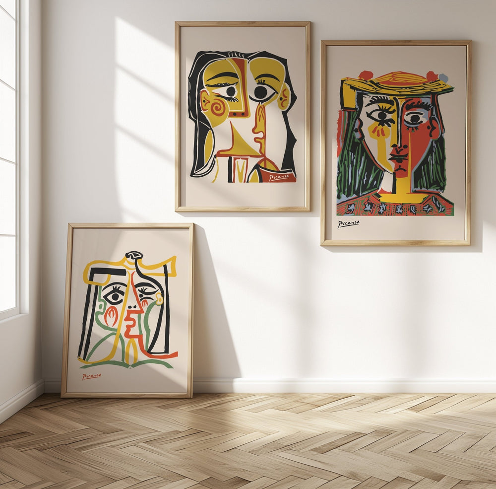 Picasso Multicolor Trio Wall Prints - Set of 3 - Style My Wall