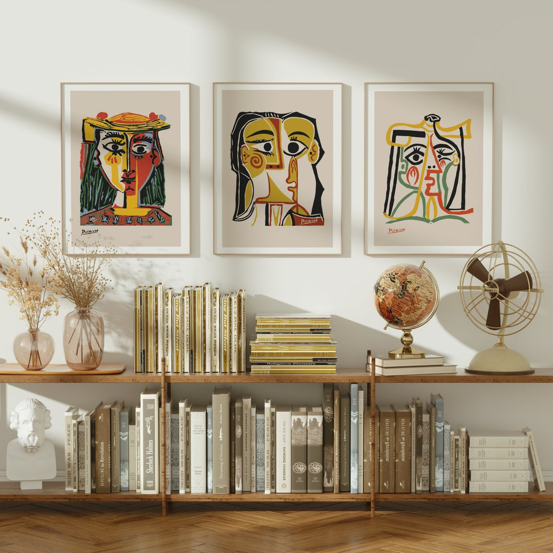 Picasso Multicolor Trio Wall Prints - Set of 3 - Style My Wall