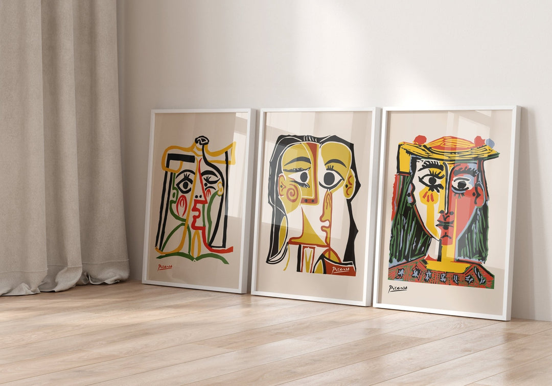 Picasso Multicolor Trio Wall Prints - Set of 3 - Style My Wall