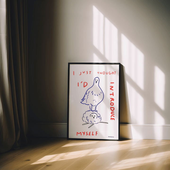 Pidgeon Introduce Illustration by Hayde Nizard wall - art - picture - poster