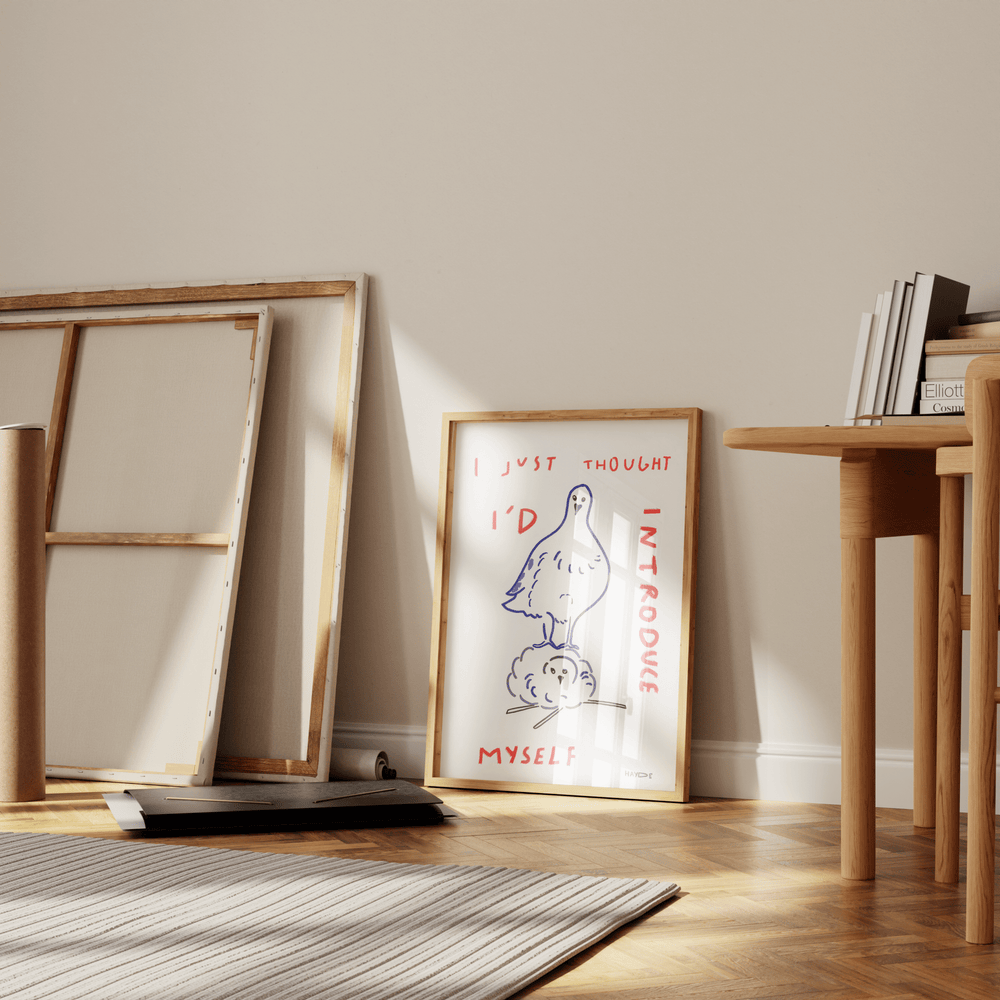 Pidgeon Introduce Illustration by Hayde Nizard wall - art - picture - poster