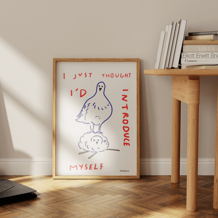Pidgeon Introduce Illustration by Hayde Nizard wall - art - picture - poster