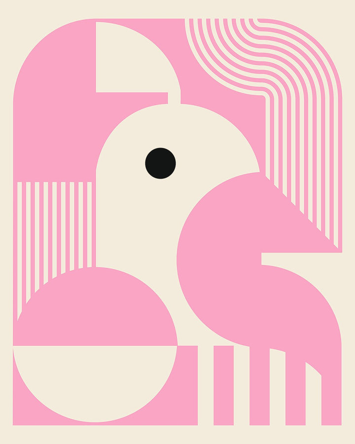 Pink Abstract Bird Maze by Maison Bootsy - Style My Wall