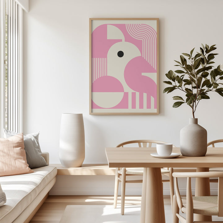 Pink Abstract Bird Maze by Maison Bootsy - Style My Wall