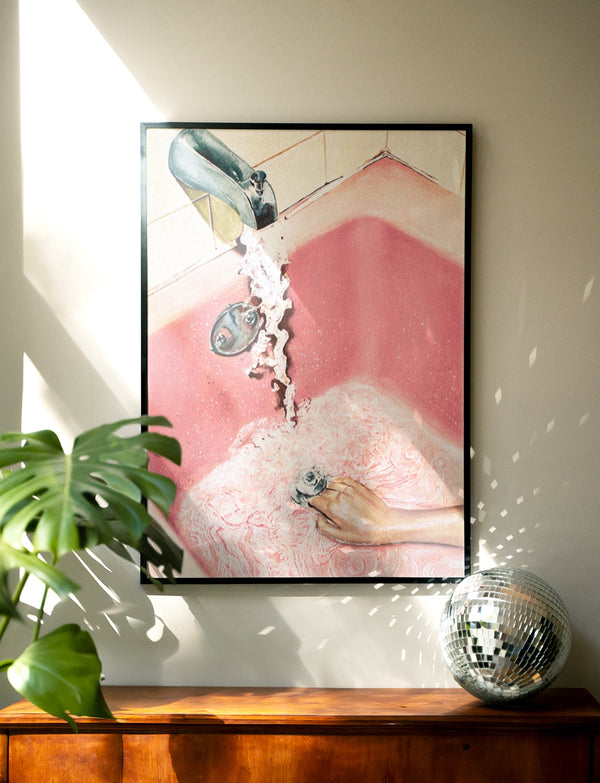 Pink Bath Scene by Julia Ockert