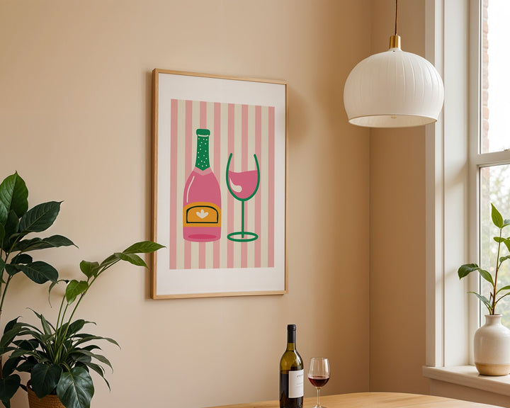 Pink Champagne Table Cloth Print - Style My Wall