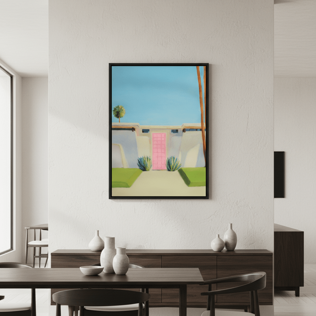 Pink Door by Ieva Baklane wall - art - picture - poster