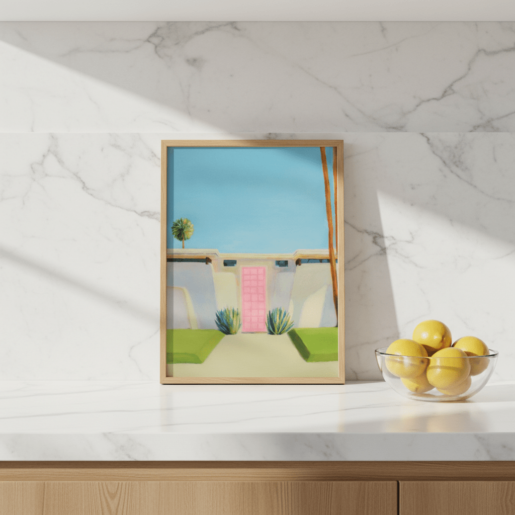 Pink Door by Ieva Baklane wall - art - picture - poster