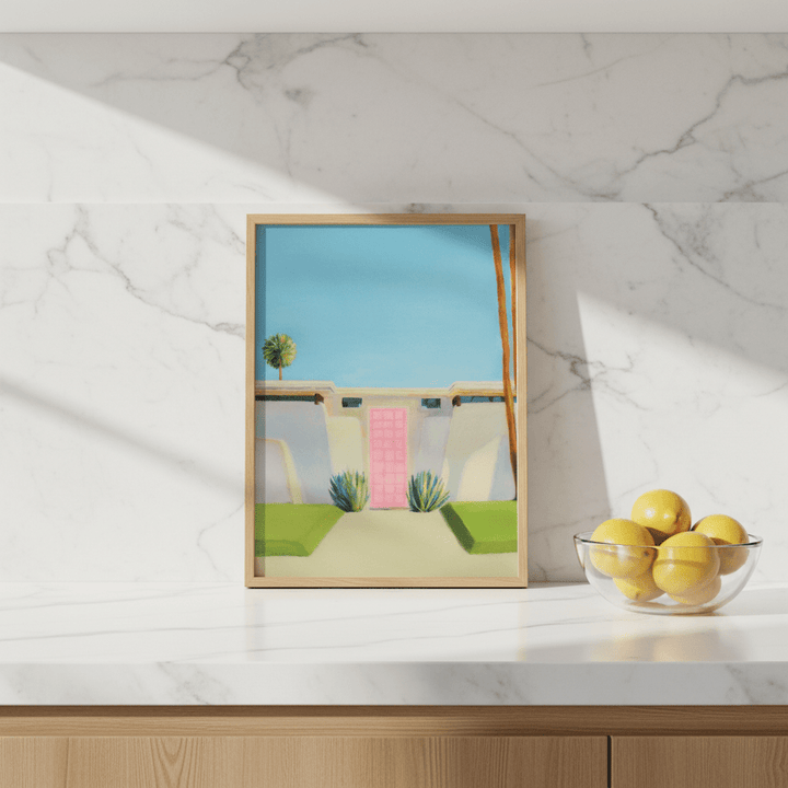 Pink Door by Ieva Baklane wall - art - picture - poster