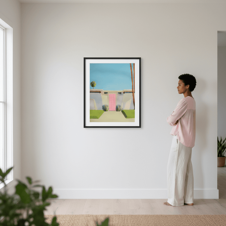Pink Door by Ieva Baklane wall - art - picture - poster
