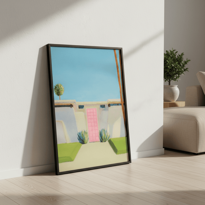 Pink Door by Ieva Baklane wall - art - picture - poster